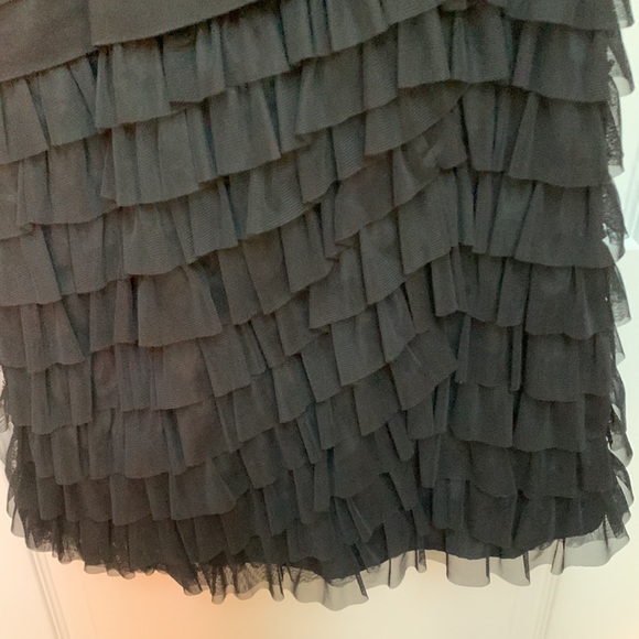 London Times Black Tiered Ruffle Dress CC Coco Look - Picture 4 of 16